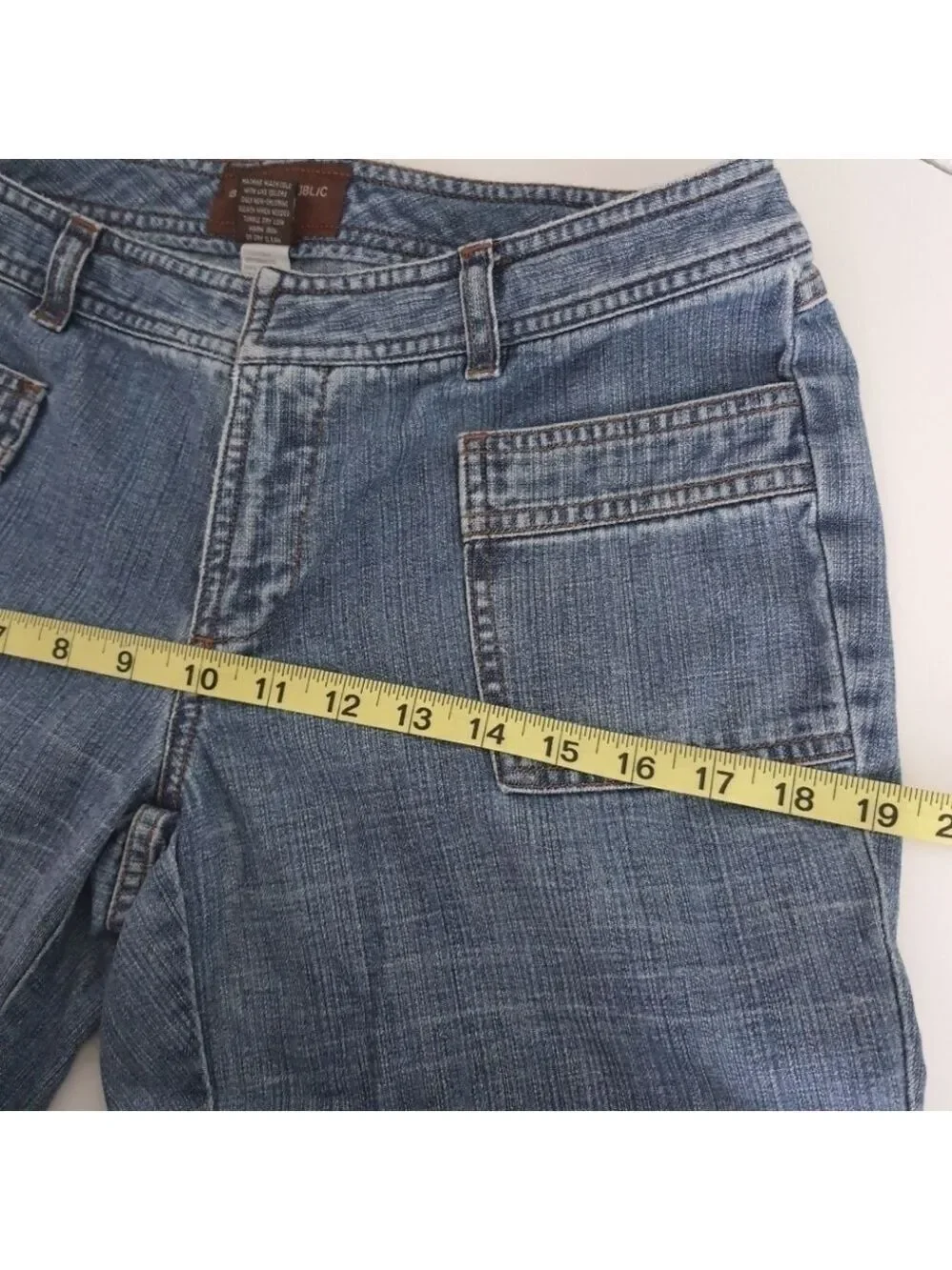 Wide Leg VNTG Jeans No Back Pocket 90s Altered Hem Y2k